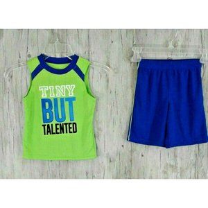 Healthtex Boys Size 4T Short Set 2 Piece Green NWT